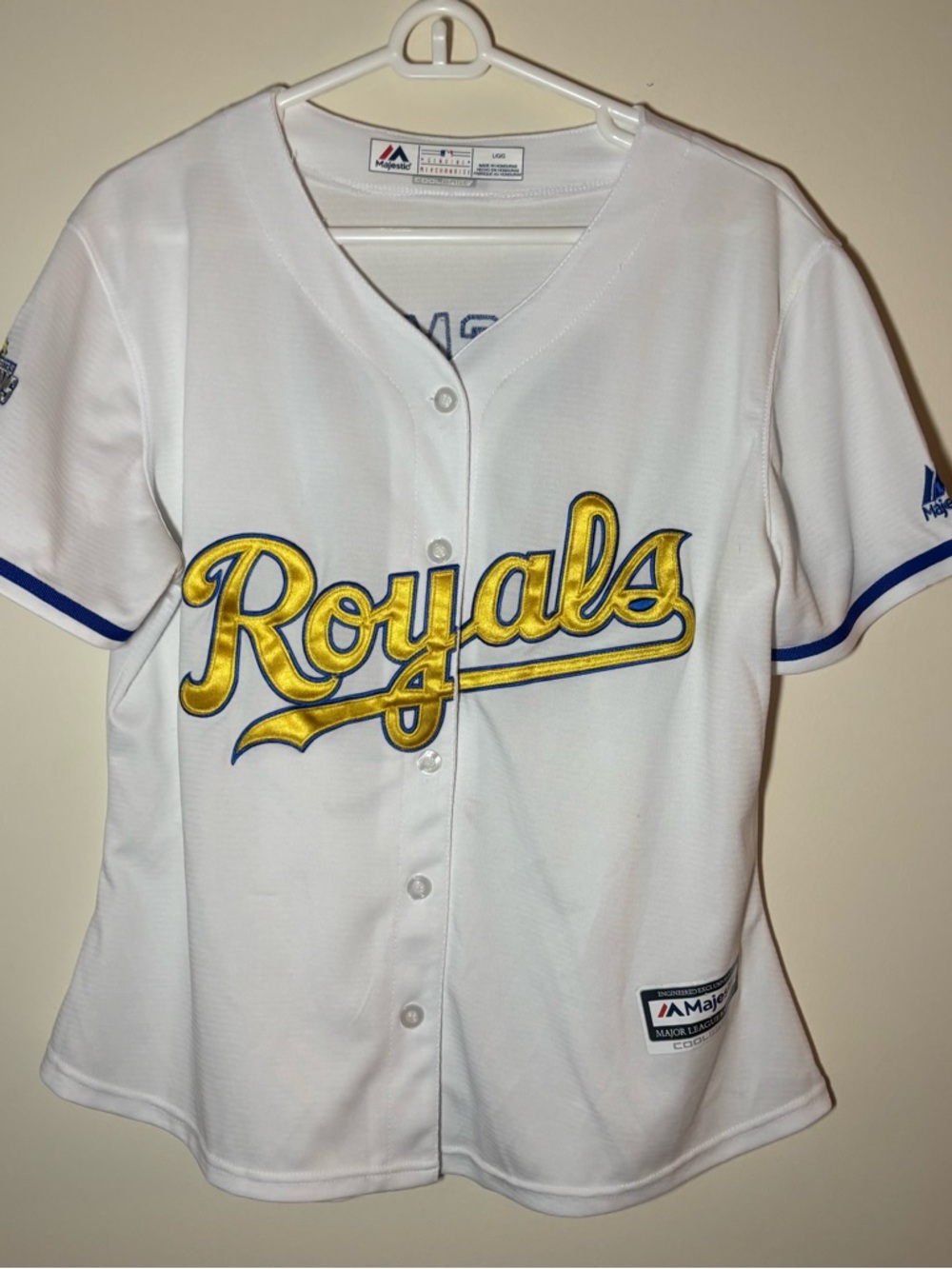Majestic White Kansas City Royals Eric Hosmer #35 Jersey